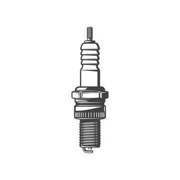 Plug car-ignition system engine spare part isolate Stock Illustration