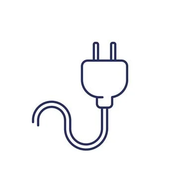 Plug for a chinese socket line icon Illustrazione stock