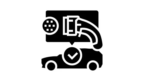 Plug compatibility electric glyph icon animation Stock Footage 326152436