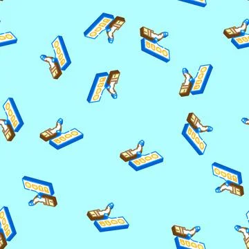 Plug compatibility electric isometric icon seamless pattern Illustrazione stock