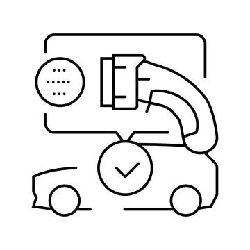 Plug compatibility electric line icon vector illustration Illustrazione stock