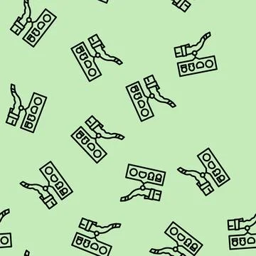 Plug compatibility electric line vector seamless pattern Illustrazione stock