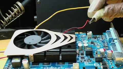 Plug Computer Fan Cable Stock Footage 157665253