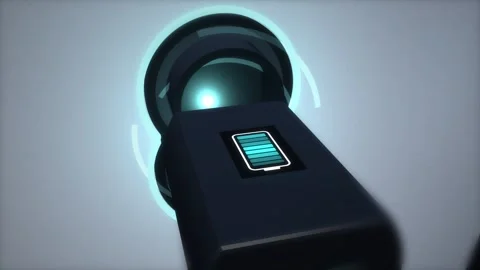Plug Connected Electric Car Socket Studio Macro Light Stock Footage 343380919