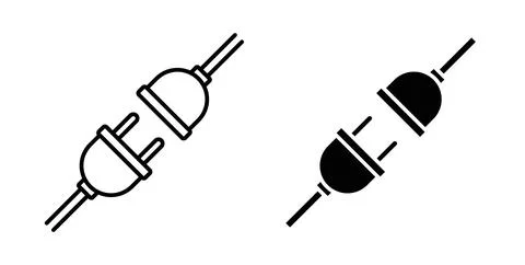 Plug connection icon Illustration designs pack for Web Stock Illustration