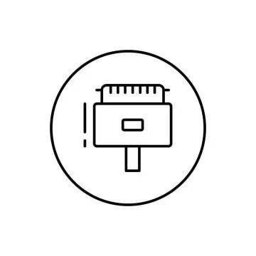 Plug, connector icon. Simple line, outline vector elements of connectors and Stock Illustration
