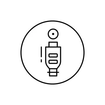 Plug, connector icon. Simple line, outline vector elements of connectors and Illustrazione stock