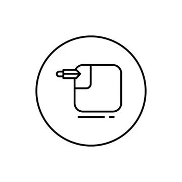 Plug, connector icon. Simple line, outline vector elements of connectors and Illustrazione stock