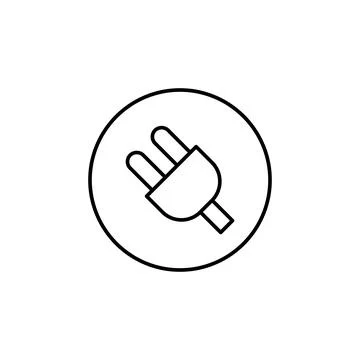 Plug, energy icon. Simple line, outline vector electro power icons for ui and ux Stock Illustration