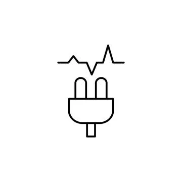 Plug, energy icon. Simple line, outline vector electro power icons for ui and ux Stock Illustration