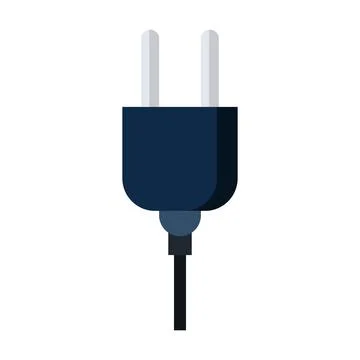 Plug flat clipart vector illustration Stock Illustration