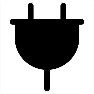 Plug glyph icon vector illustration isolated on white background イラスト素材