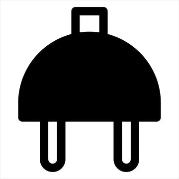 Plug glyph icon vector illustration isolated on white background Stock Illustration