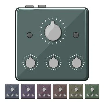 Plug headphone amp cartoon vector graphic Stock Illustration