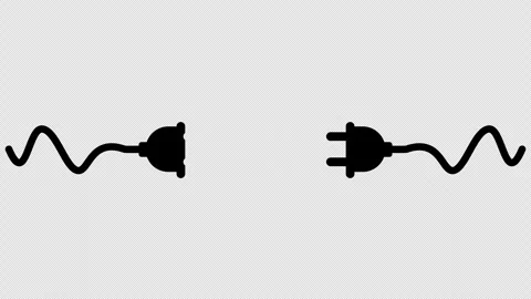 Plug icon animation on transparent background. Stock Footage 301992905
