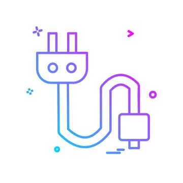 Plug icon design vector イラスト素材