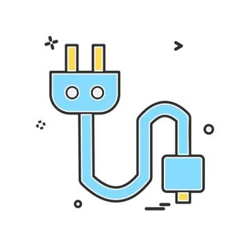 Plug icon design vector Stock Illustration