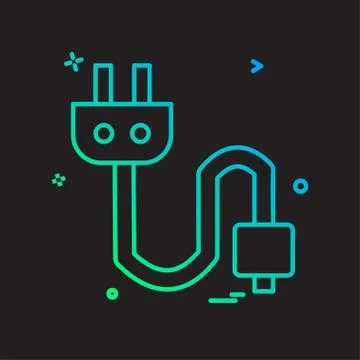 Plug icon design vector Stock Illustration