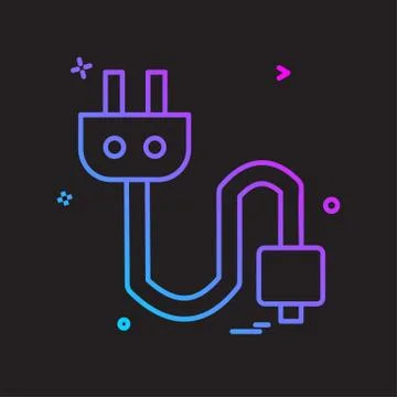 Plug icon design vector イラスト素材