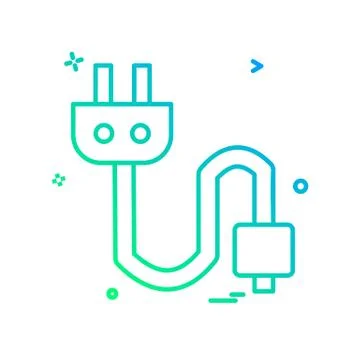 Plug icon design vector Stockillustratie