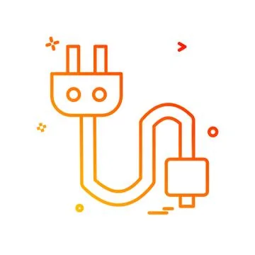 Plug icon design vector 스톡 일러스트