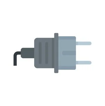 Plug icon flat isolated vector Stockillustratie