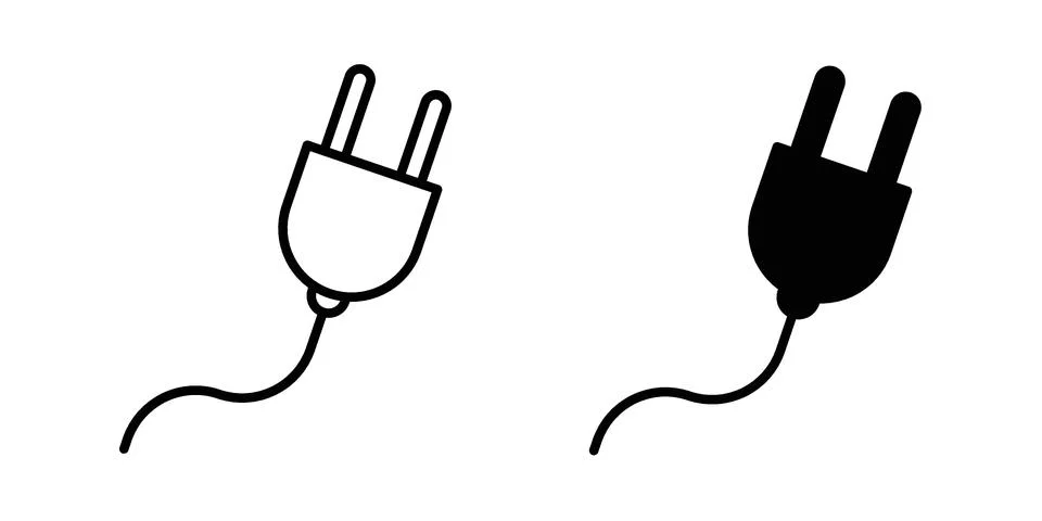 Plug icon graphic element. web icon set 스톡 일러스트