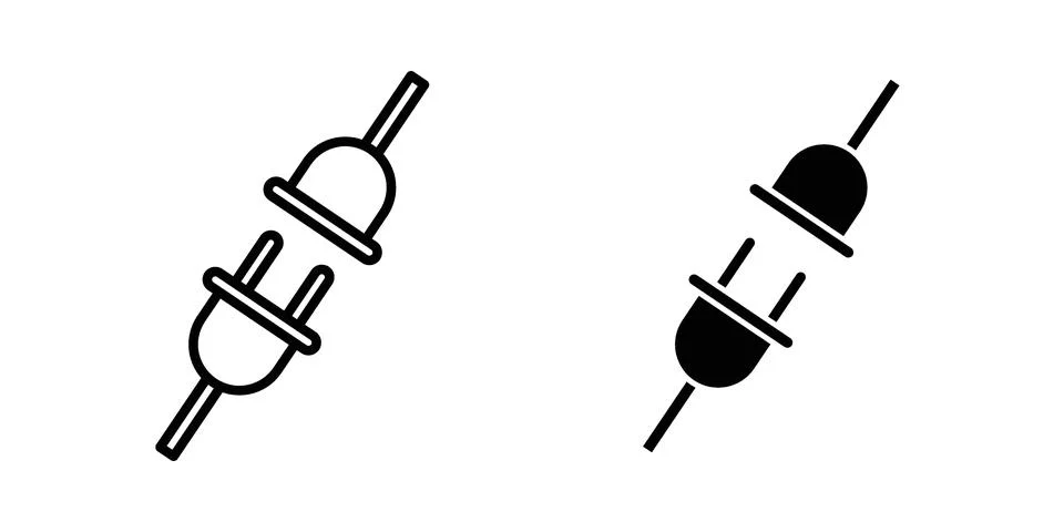 Plug icon graphic element. web icon set Stock Illustration