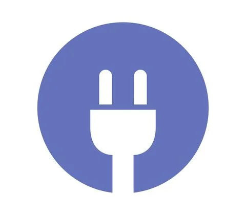 Plug icon illustrated in vector on white background イラスト素材