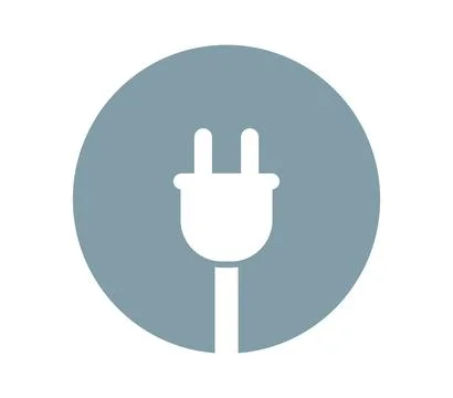 Plug icon illustrated in vector on white background Stock Illustration