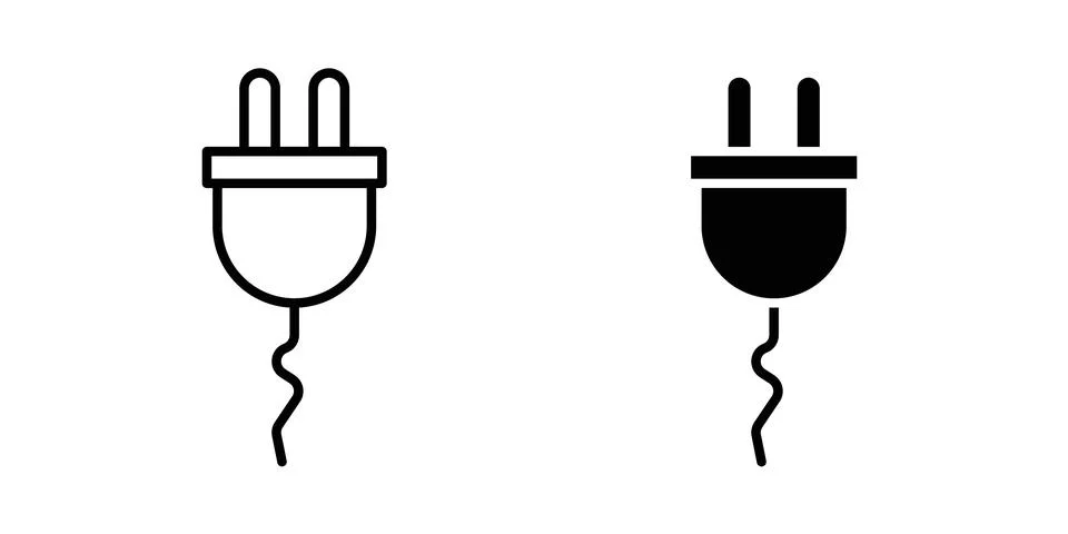 Plug icon illustration. Pixel perfect vector graphics Stock Illustration