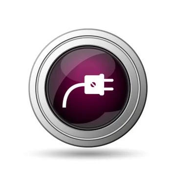 Plug icon. internet button on white background.. Stock Illustration