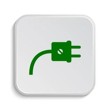 Plug icon. Internet button on white background.. Stockillustratie