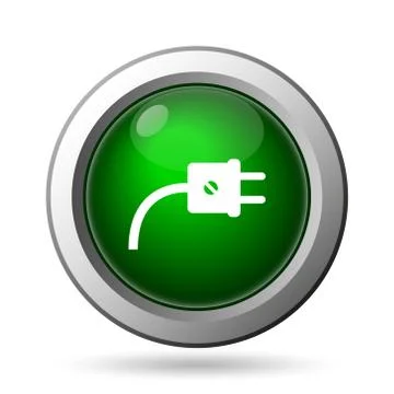 Plug icon. Internet button on white background. Stockillustratie