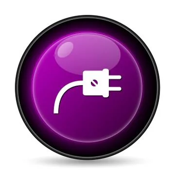 Plug icon. Internet button on white background.. Stockillustratie