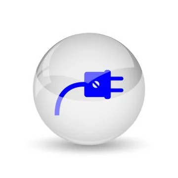 Plug icon. Internet button on white background.. Stock Illustration
