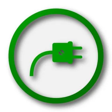 Plug icon. Internet button on white background.. Stockillustratie