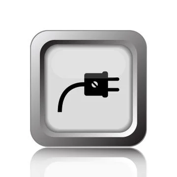 Plug icon. Internet button on white background.. Stockillustratie