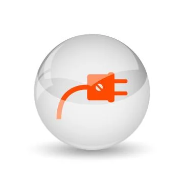 Plug icon. Internet button on white background.. Stockillustratie