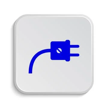 Plug icon. Internet button on white background.. Illustrazione stock