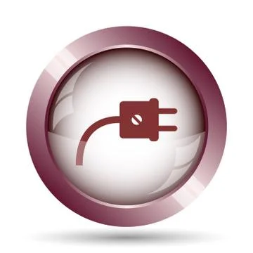 Plug icon. Internet button on white background.. 스톡 일러스트