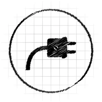 Plug icon. Internet button on white background.. Stockillustratie