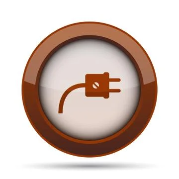 Plug icon. Internet button on white background. . Stockillustratie