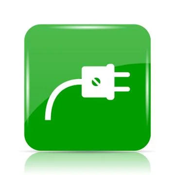 Plug icon. Internet button on white background.. Stockillustratie