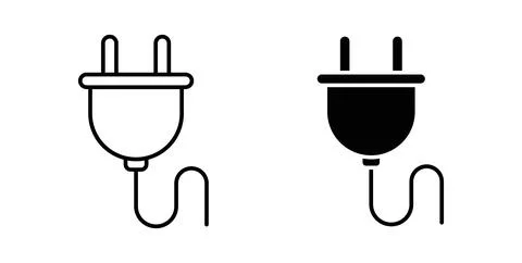 Plug icon symbol. Flat Vector illustration イラスト素材