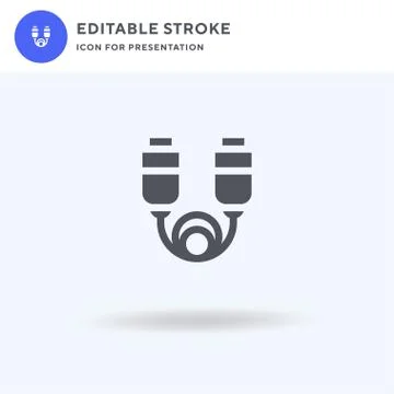 Plug icon vector, filled flat sign, solid pictogram isolated on white, logo 스톡 일러스트