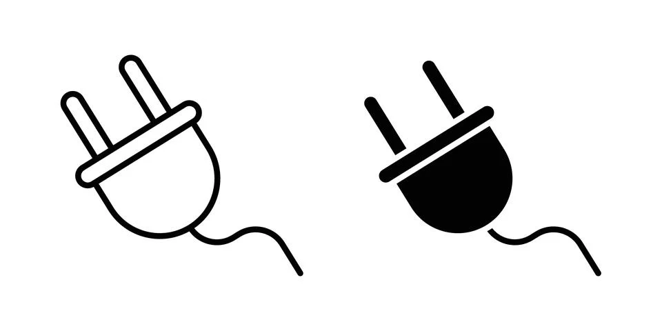 Plug icon vector symbol graphics Stock Illustration