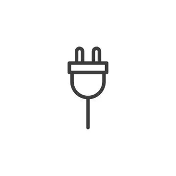 Plug icon vector on white background Stock Illustration