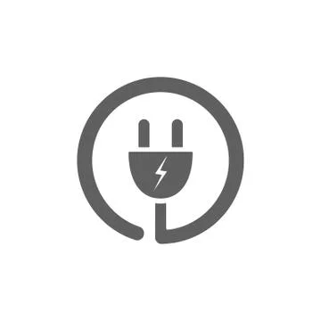 Plug icon on a white background Stock Illustration