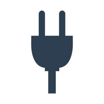 Plug icon on white background. Stock Illustration